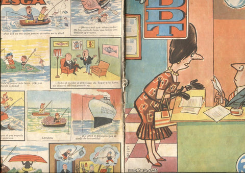 DDT primera epoca numero 652: cubierta de Escobar, interior propaganda Capitan Trueno Extra