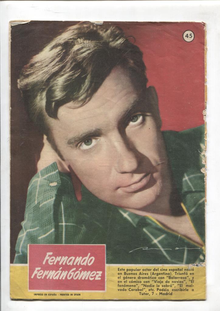 Sissi cuadernos de novelas graficas numero 045: trasera foto ficha de Fernando Fernan Gomez