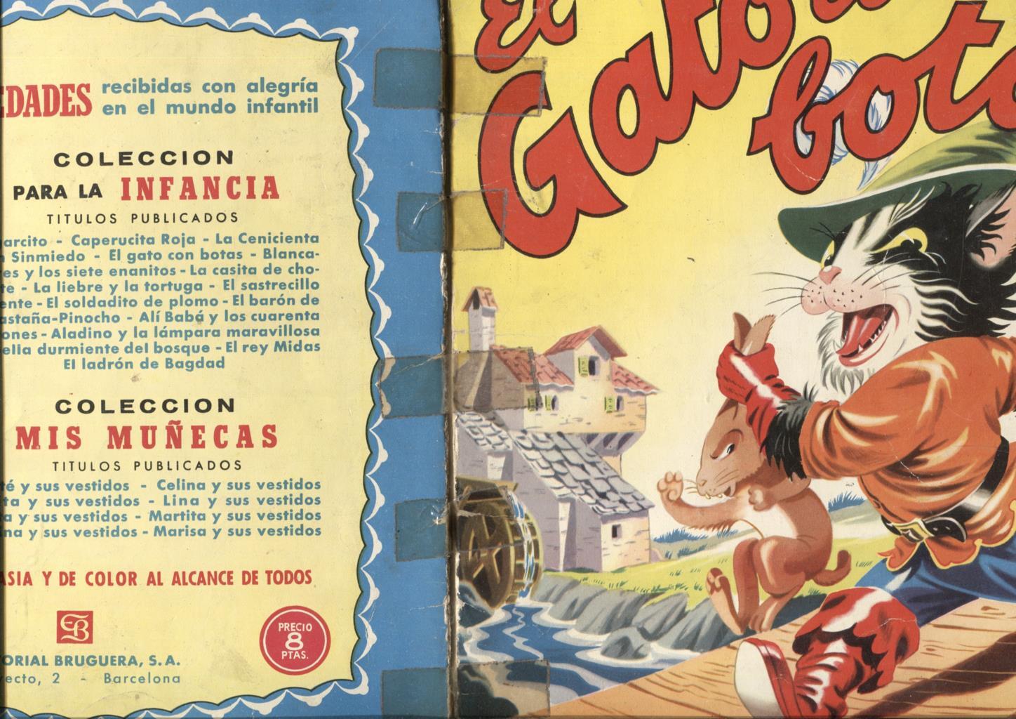 Cuentos Bruguera: El Gato con botas (ejemplar aviejado)