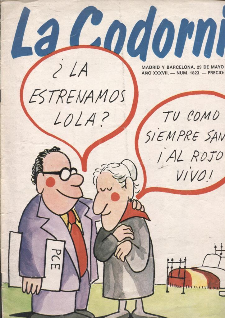 La Codorniz numero 1823: cubierta parodia Santiago Carrillo y La Pasionaria