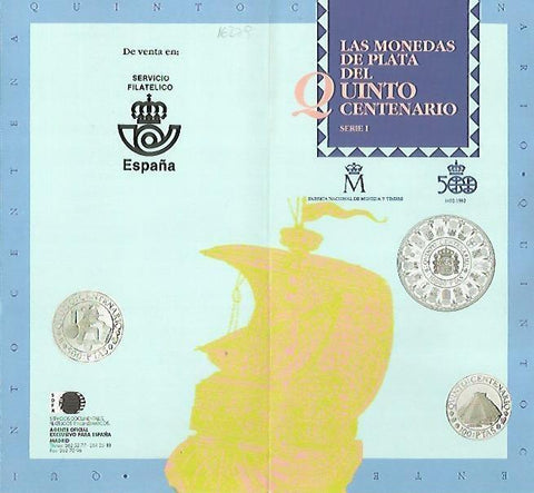 DIPTICO 16279: Las monedas de oro del Quinto Centenario. Serie I