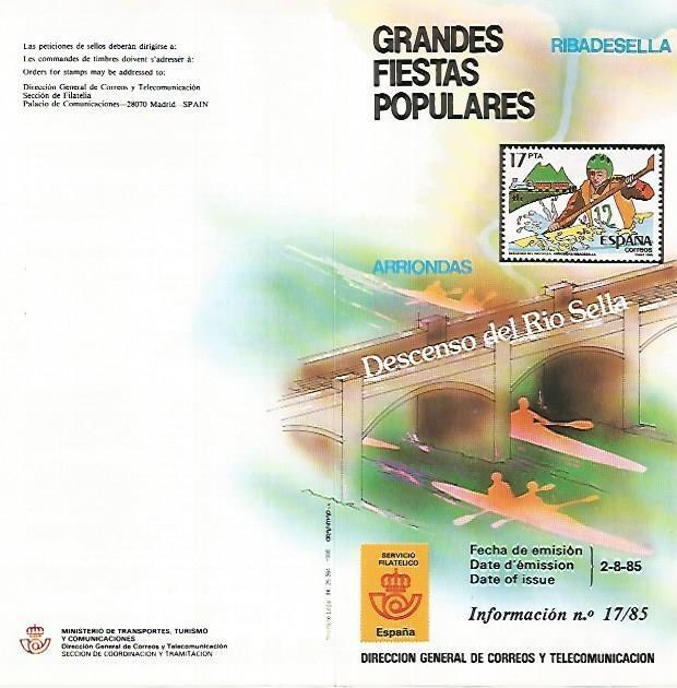 DIPTICO 16418: Grandes fiestas populares. Ribadesella