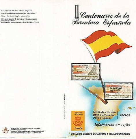 DIPTICO 16421: II Centenario dela Bandera Española