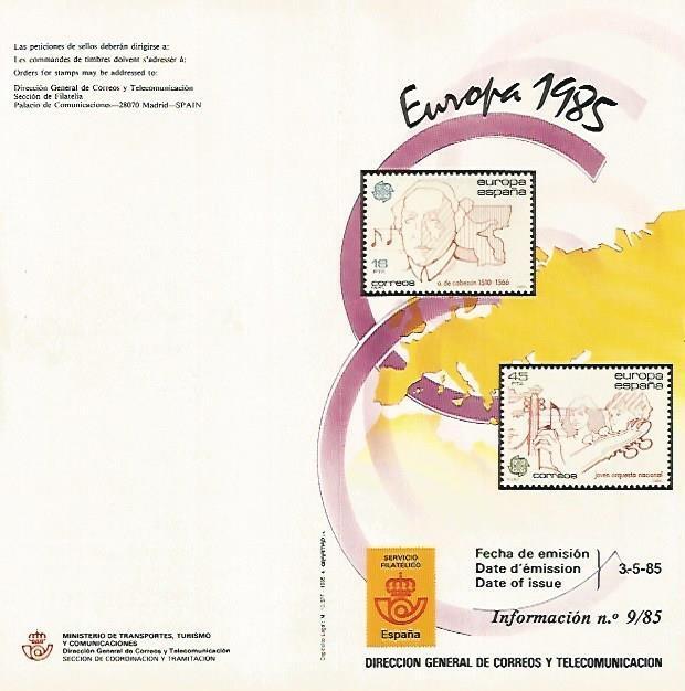 DIPTICO 16425: Europa 1985