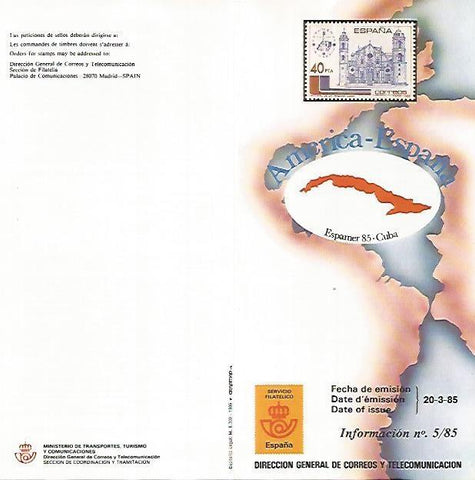 DIPTICO 16431: Espamer 85. Cuba