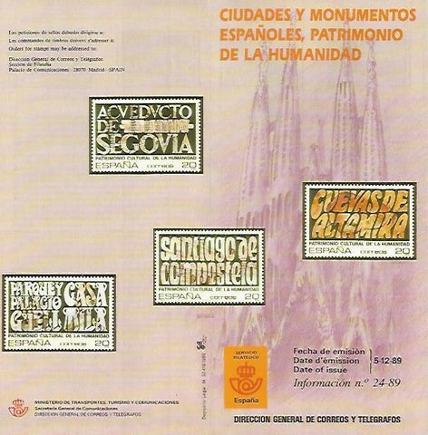 DIPTICO 16436: Ciudades y monumentos españoles, Patrimonio de la Humanidad 89