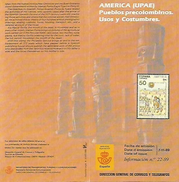 DIPTICO 16437: UPAE. Pueblos precolombinos. Usos y costumbres