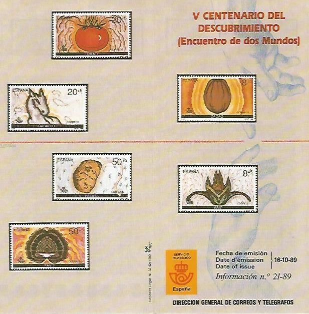 DIPTICO 16439: V Centenario del Descubrimiento. Encuentro de dos mundos