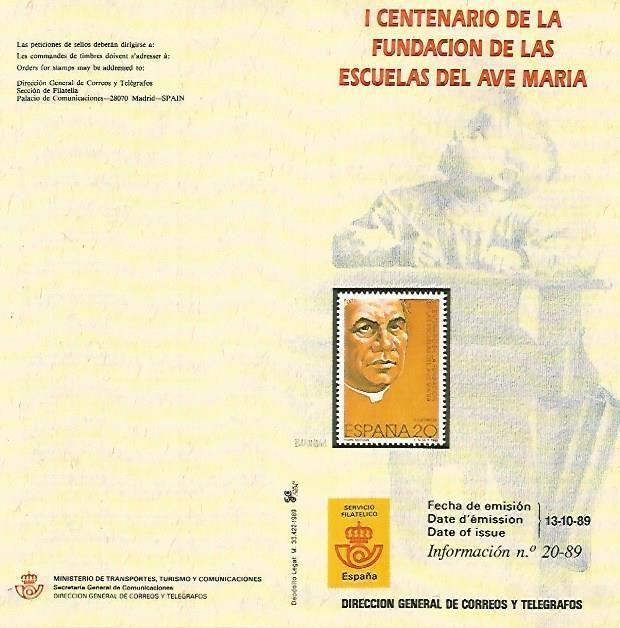 DIPTICO 16440: I Centenario de la Fundacion de las Escuelas del Ave Maria