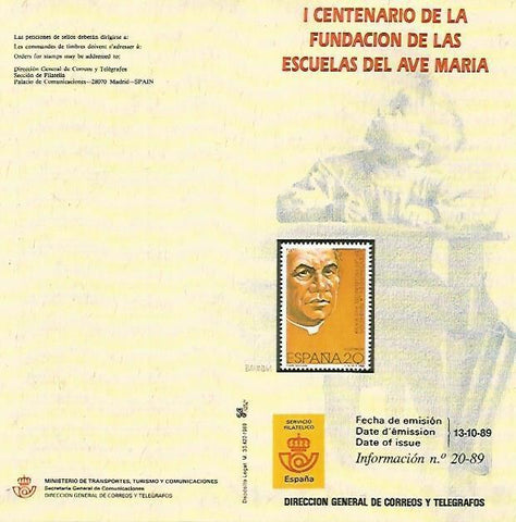 DIPTICO 16440: I Centenario de la Fundacion de las Escuelas del Ave Maria