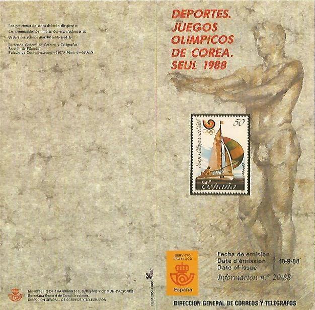 DIPTICO 16390: Juegos Olimpicos de Corea. Seul 1988