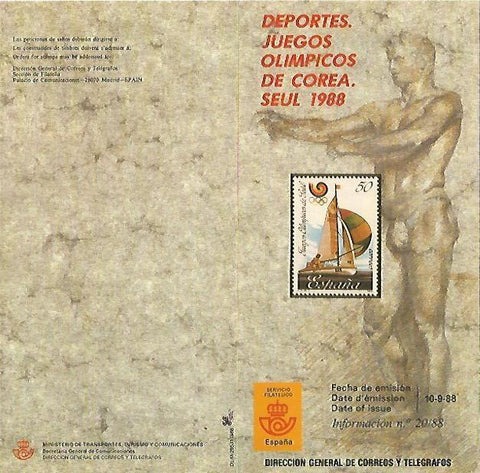 DIPTICO 16390: Juegos Olimpicos de Corea. Seul 1988