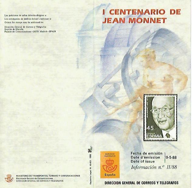 DIPTICO 16391: I Centenario de Jean Monnet
