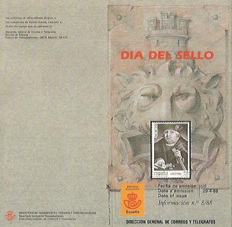 DIPTICO 16397: Dia del Sello 1988