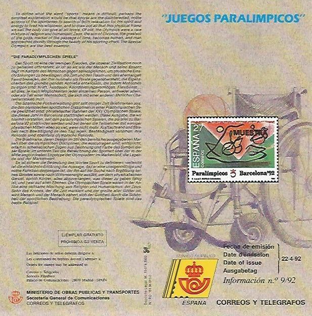 DIPTICO 16404: Juegos Paralimpicos