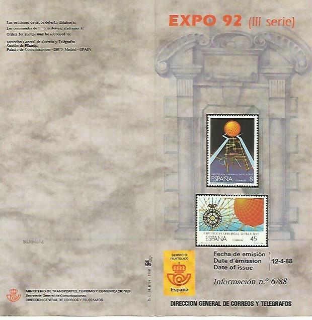 DIPTICO 16409: Expo 92 III Serie
