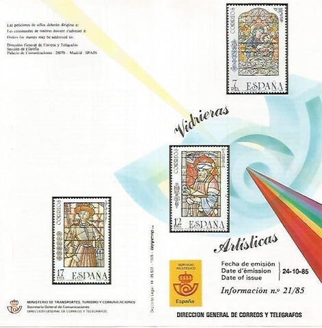 DIPTICO 16412: Vidrieras artisticas, informacion 21-85