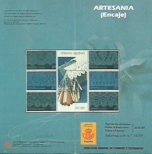 DIPTICO 16443: Artesania. Encaje