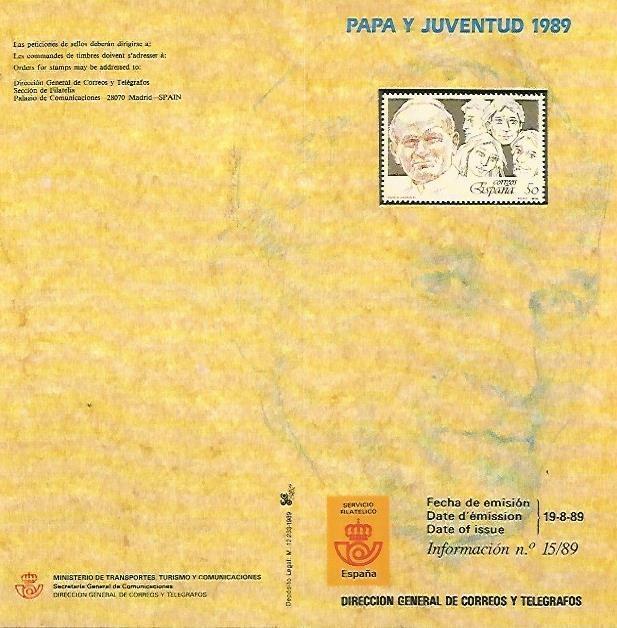 DIPTICO 16444: Papa y juventud 1989