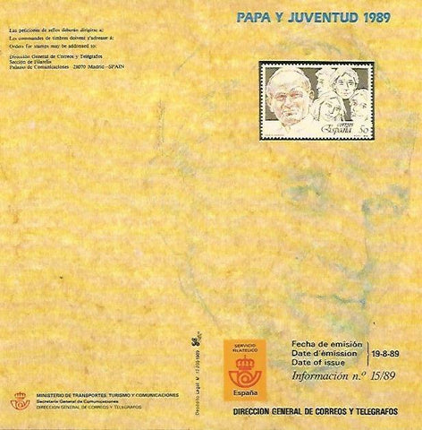 DIPTICO 16444: Papa y juventud 1989