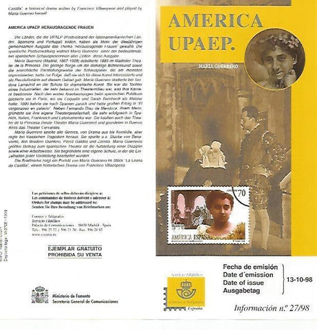 DIPTICO 16481: America UPAEP. Maria Guerrero
