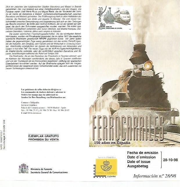 DIPTICO 16482: Ferrocarriles. 150 años en España