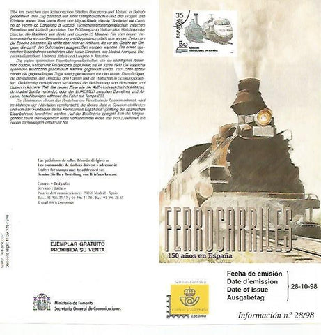 DIPTICO 16482: Ferrocarriles. 150 años en España