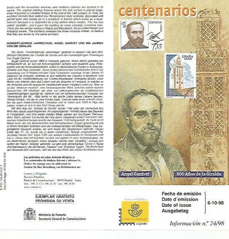 DIPTICO 16485: Centenario de Angel Ganivet. 800 años de la Giralda