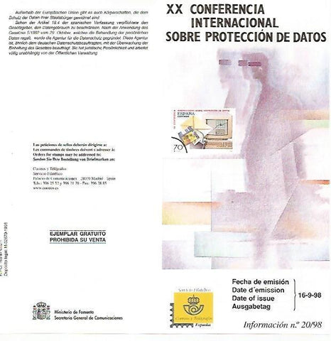 DIPTICO 16489: XX Conferencia Internacional sobre Proteccion de Datos