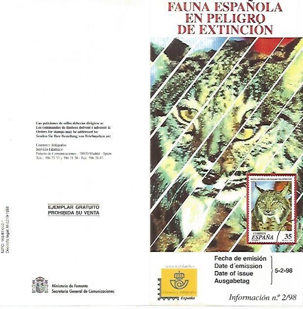 DIPTICO 16492: Fauna Española en peligro de extincion