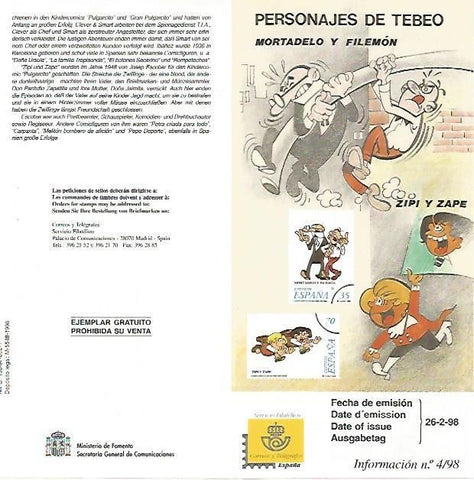DIPTICO 16494: Personajes de tebeo. Mortadelo y Filemon