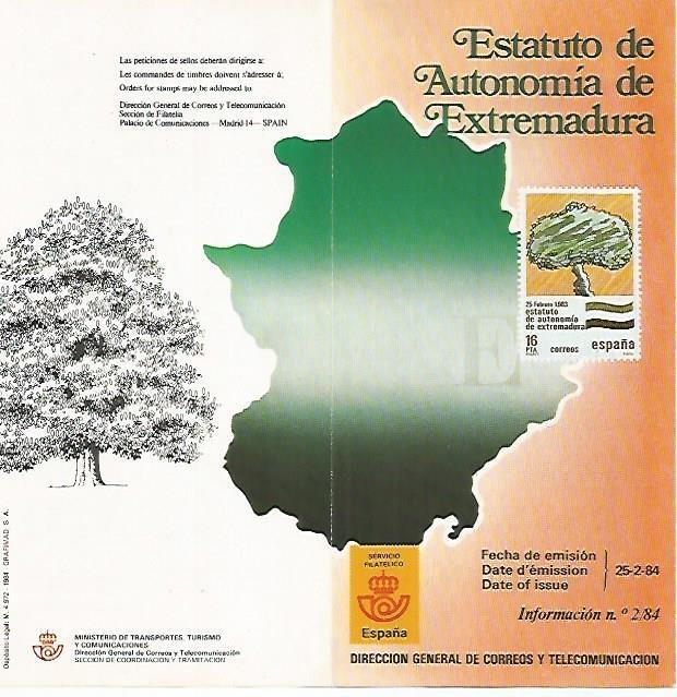 DIPTICO 16470: Estatuto de Autonomia de Extremadura