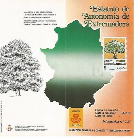 DIPTICO 16470: Estatuto de Autonomia de Extremadura