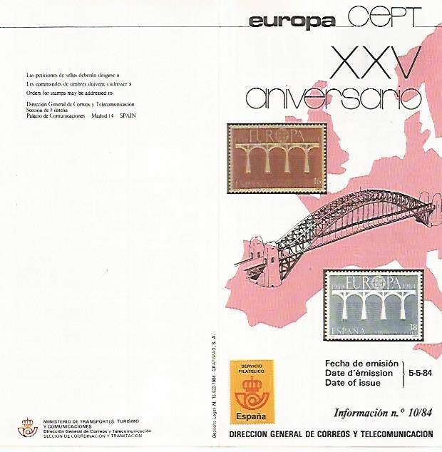 DIPTICO 16469: Europa CEPT. XXV Aniversario