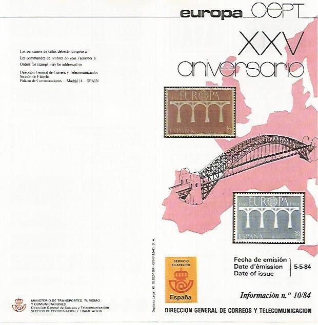 DIPTICO 16463: XXV Aniversario Europa CEPT