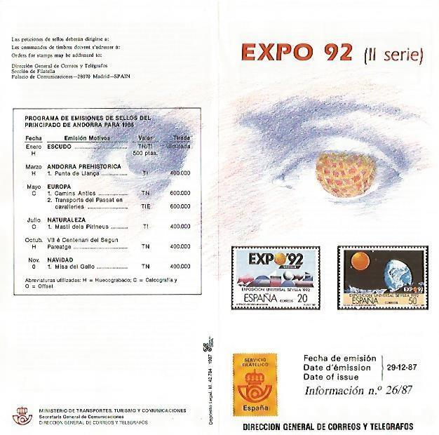 DIPTICO 16312: Expo 92. II Serie