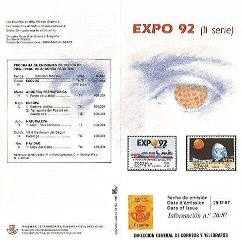 DIPTICO 16312: Expo 92. II Serie