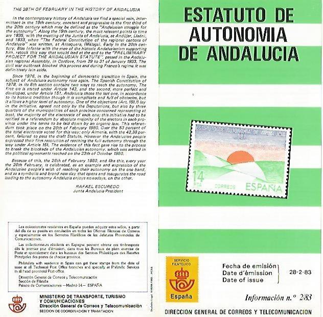 DIPTICO 16314: Estatuto de Autonomia de Andalucia