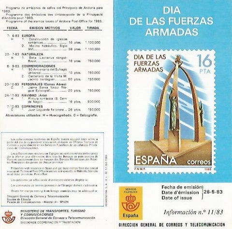 DIPTICO 16306: Dia de las Fuerzas Armadas