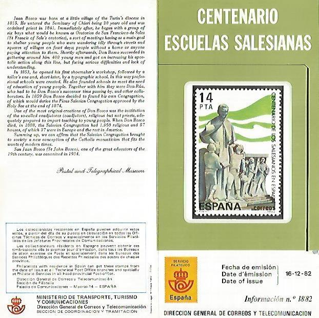 DIPTICO 16281: Centenario Escuelas Salesianas