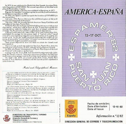 DIPTICO 16290: Espamer 82. America España