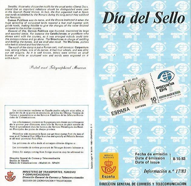 DIPTICO 16297: Dia del Sello, informacion 17-83