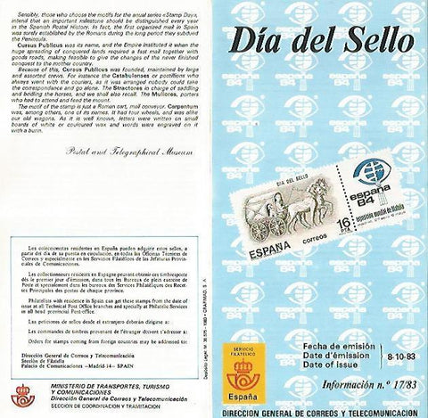 DIPTICO 16297: Dia del Sello, informacion 17-83