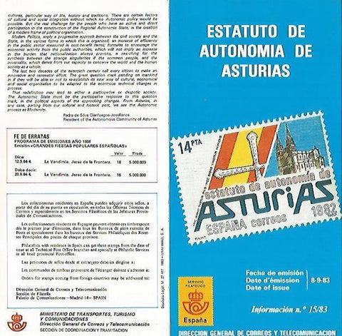 DIPTICO 16300: Esstatuto de Autonomia de Asturias
