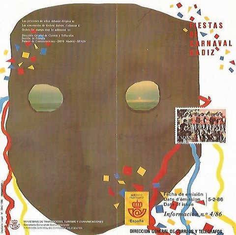 DIPTICO 16363: Fiestas del Carnaval de Cadiz