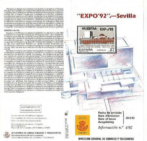 DIPTICO 16367: Expo 92. Sevilla