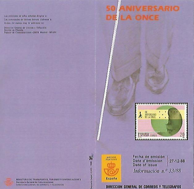 DIPTICO 16373: 50 Aniversario de la ONCE