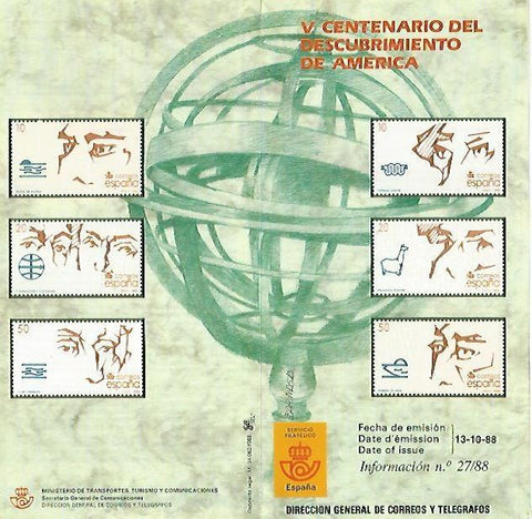DIPTICO 16377: V Centenario del Descubrimiento de America