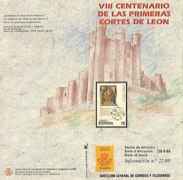 DIPTICO 16382: VIII Centenario de las primeras Cortes de Leon