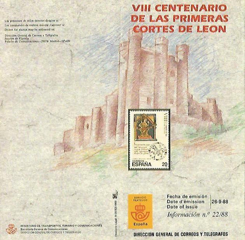 DIPTICO 16382: VIII Centenario de las primeras Cortes de Leon